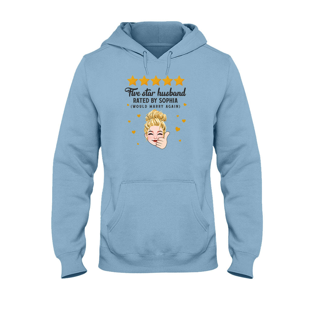 T-shirt et sweat à capuche personnalisés « Mari et Femme Cinq Étoiles »