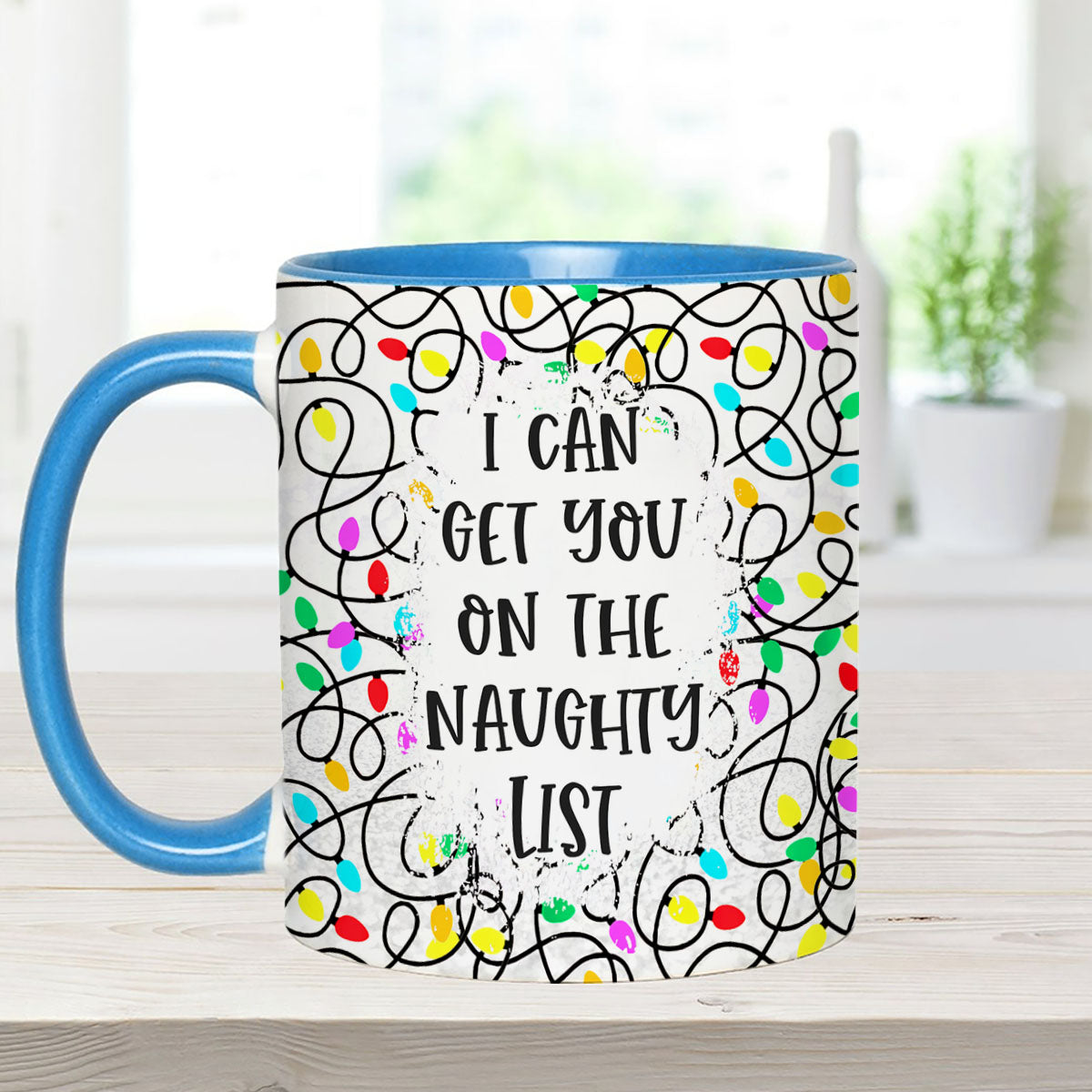 Je peux te faire inscrire sur la liste des vilains - cadeau pour mari, femme, petit ami, petite amie - Mug personnalisé