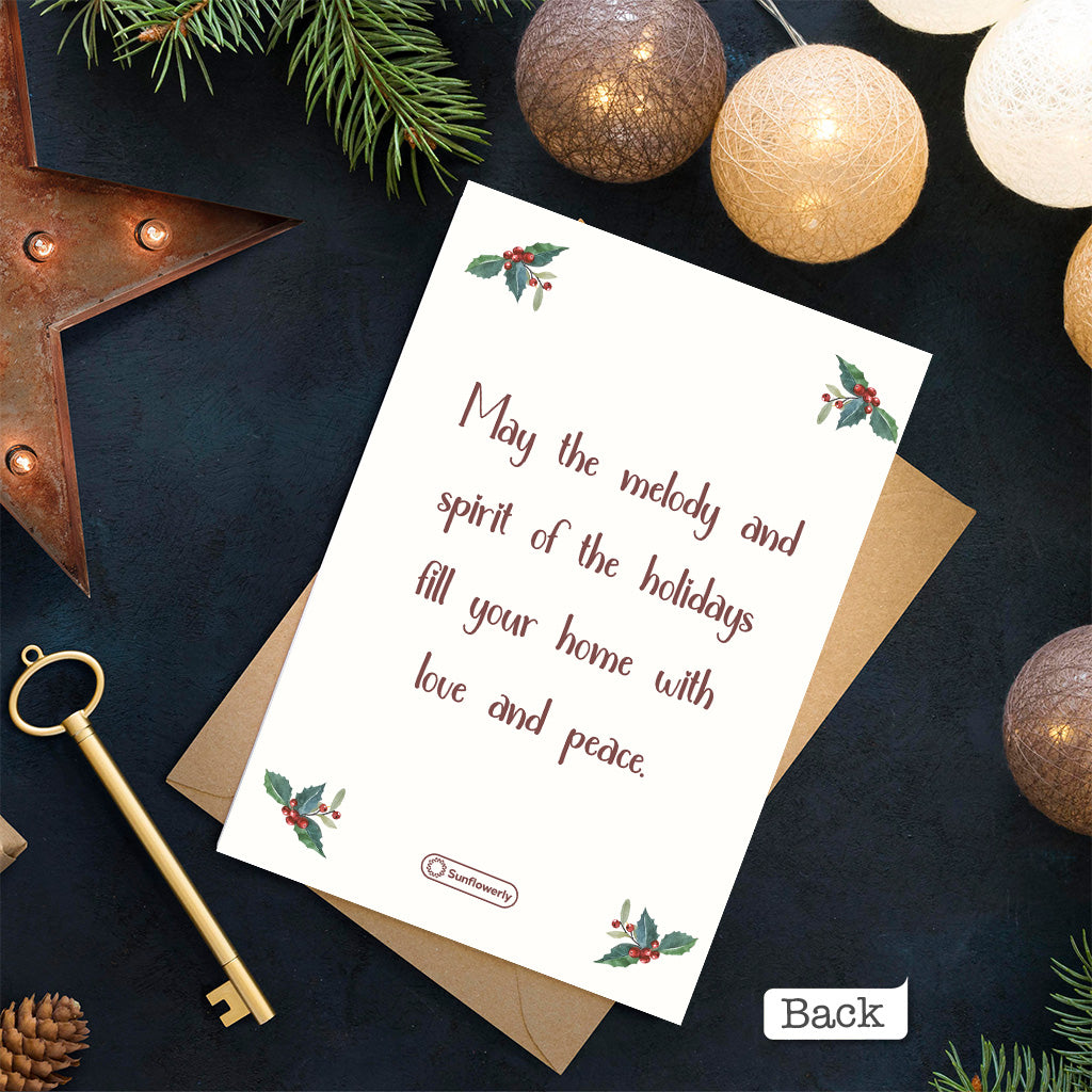 Joyeux Noël - Carte de vœux familiale personnalisée