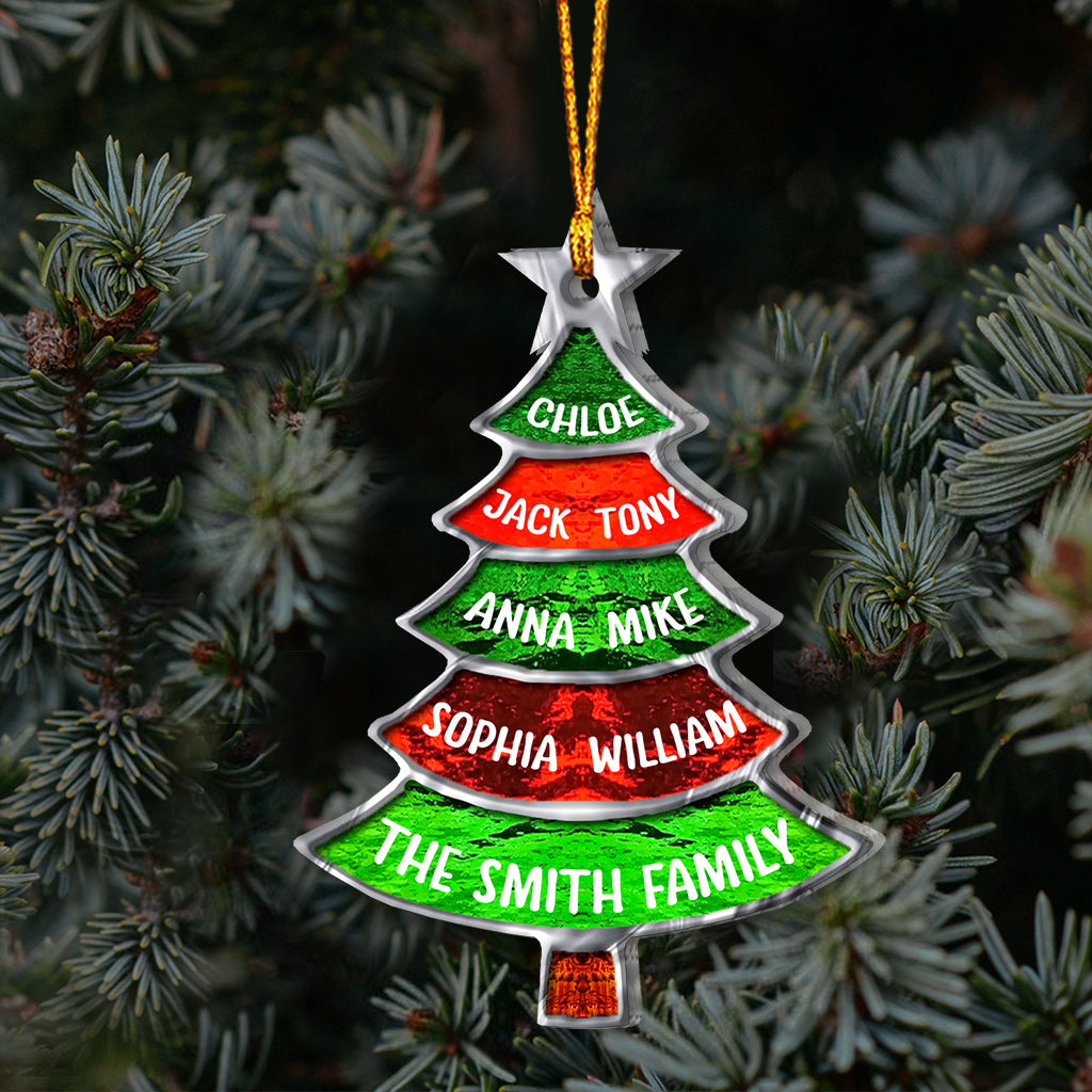 Family Christmas Tree - Personalized Family Ornament