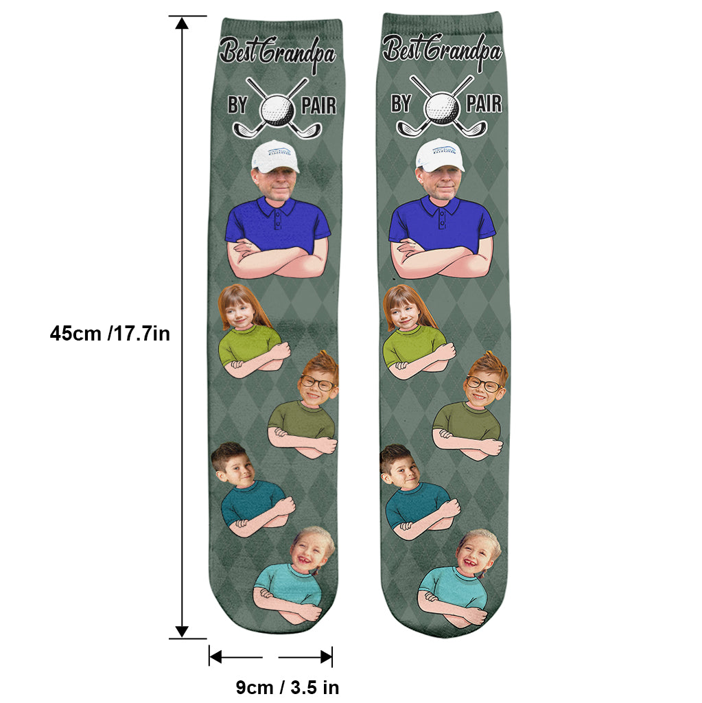 Meilleur Papa selon le Par - Cadeau de golf pour papa, lui, petit ami, mari, grand-père - Chaussettes personnalisées
