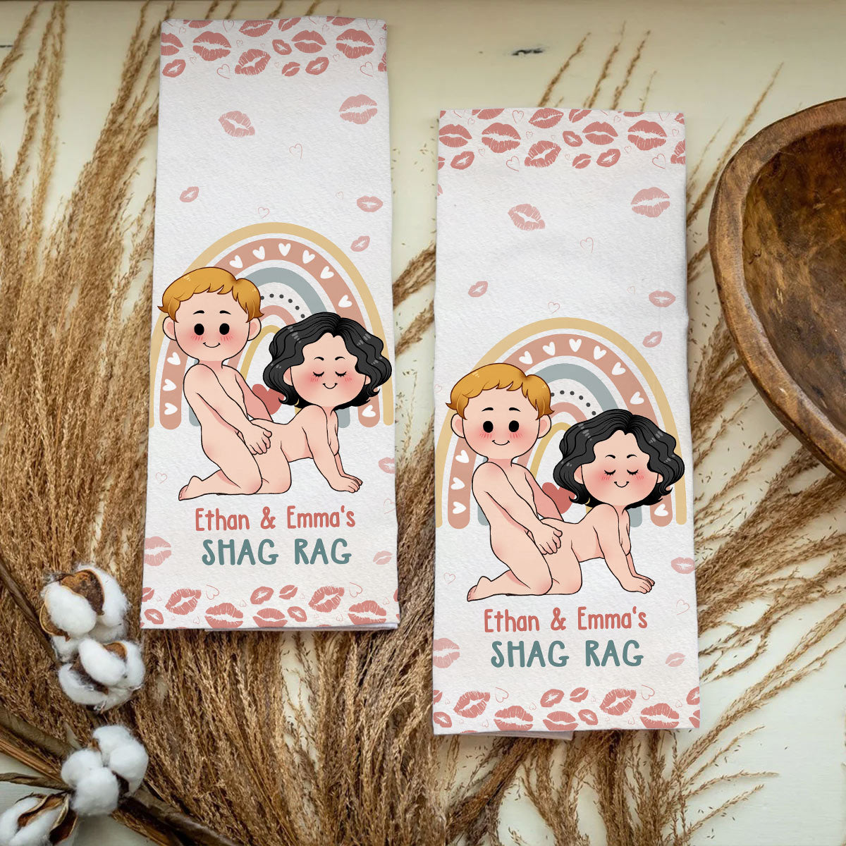 Serviette de toilette personnalisée pour couple - Shag Rag après l'amour