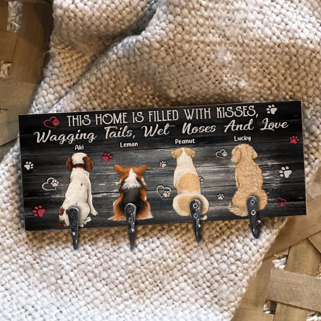 Cette maison est remplie d'amour - Porte-clés pour chien personnalisé