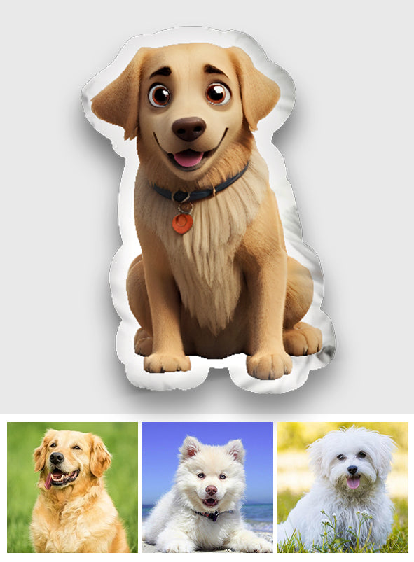 Coussin mignon pour animaux de compagnie - Coussin personnalisé en forme de chien