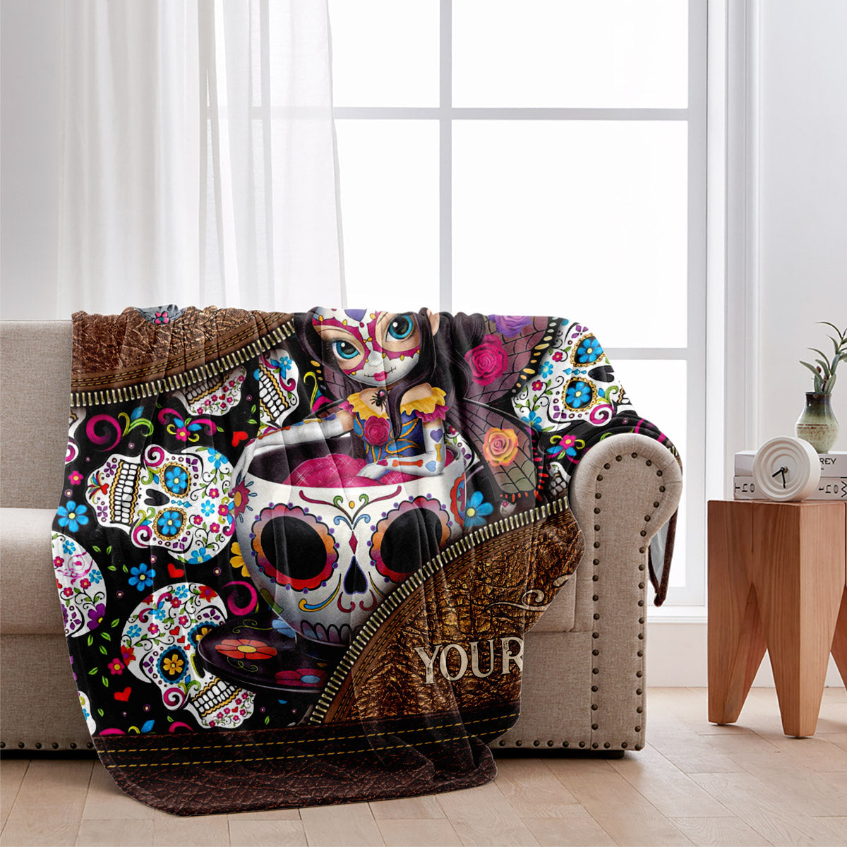 Couverture personnalisée « Love Skulls »
