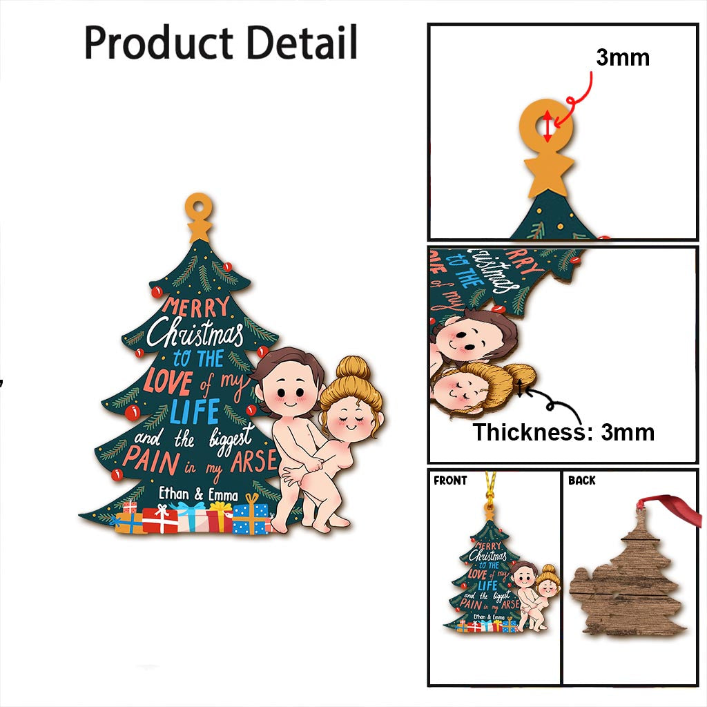 Joyeux Noël à l'amour de ma vie - Ornement personnalisé pour couple