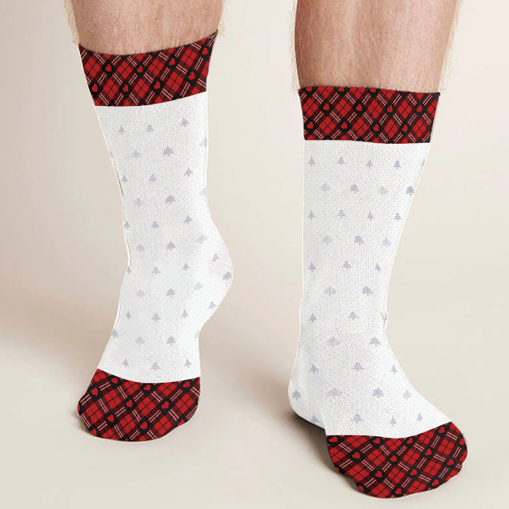 Noël approche - Chaussettes personnalisées pour couples