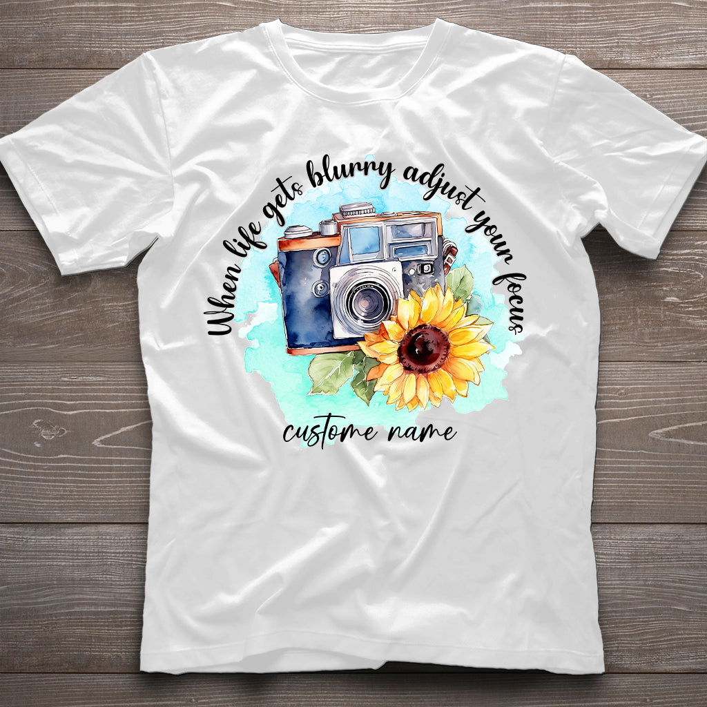 Quand la vie devient floue, ajustez votre mise au point - T-shirt et sweat à capuche personnalisés avec photographie