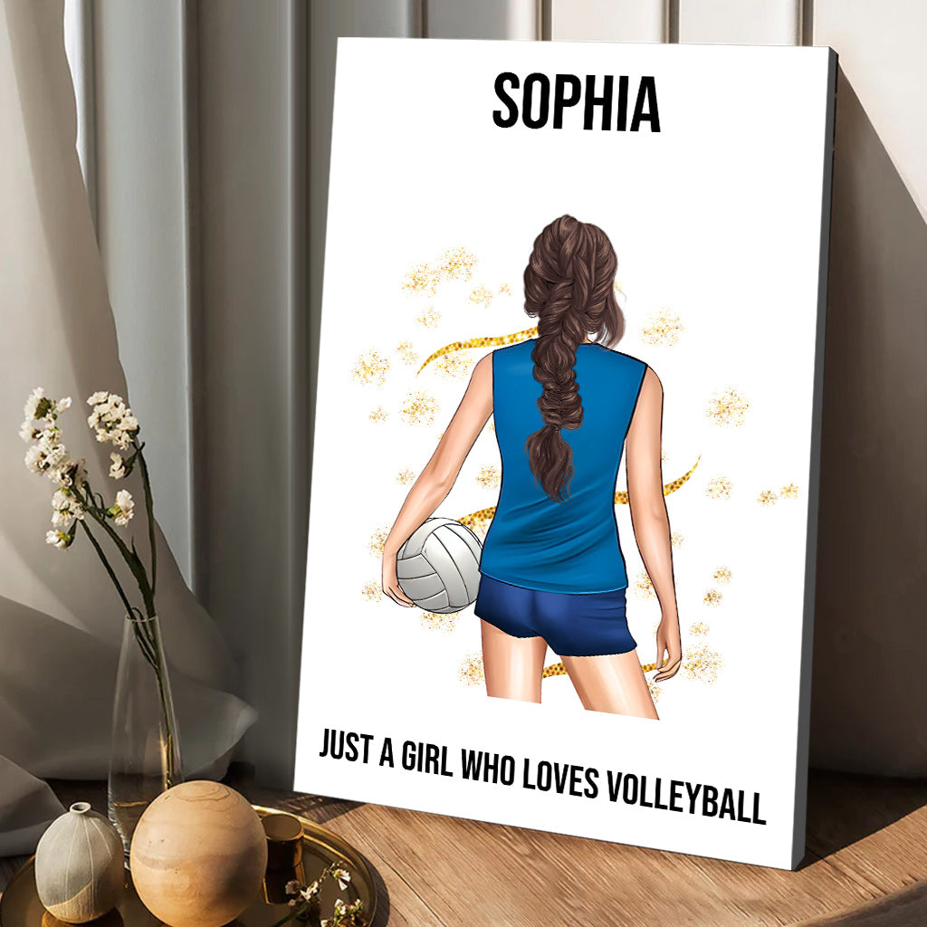Une fille qui adore le volley-ball - Toile et affiche de volley-ball personnalisées