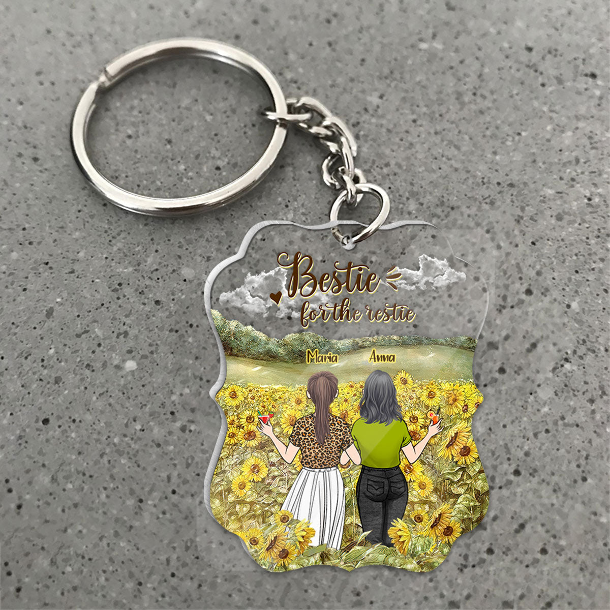Bestie Forever - Bestie gift for sister - Personalized Keychain
