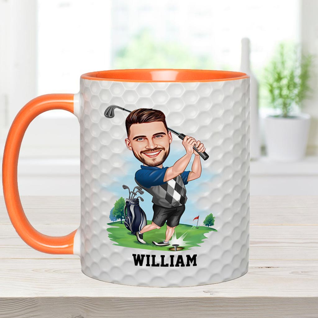Mug personnalisé « Le golfeur le plus moyen du monde »