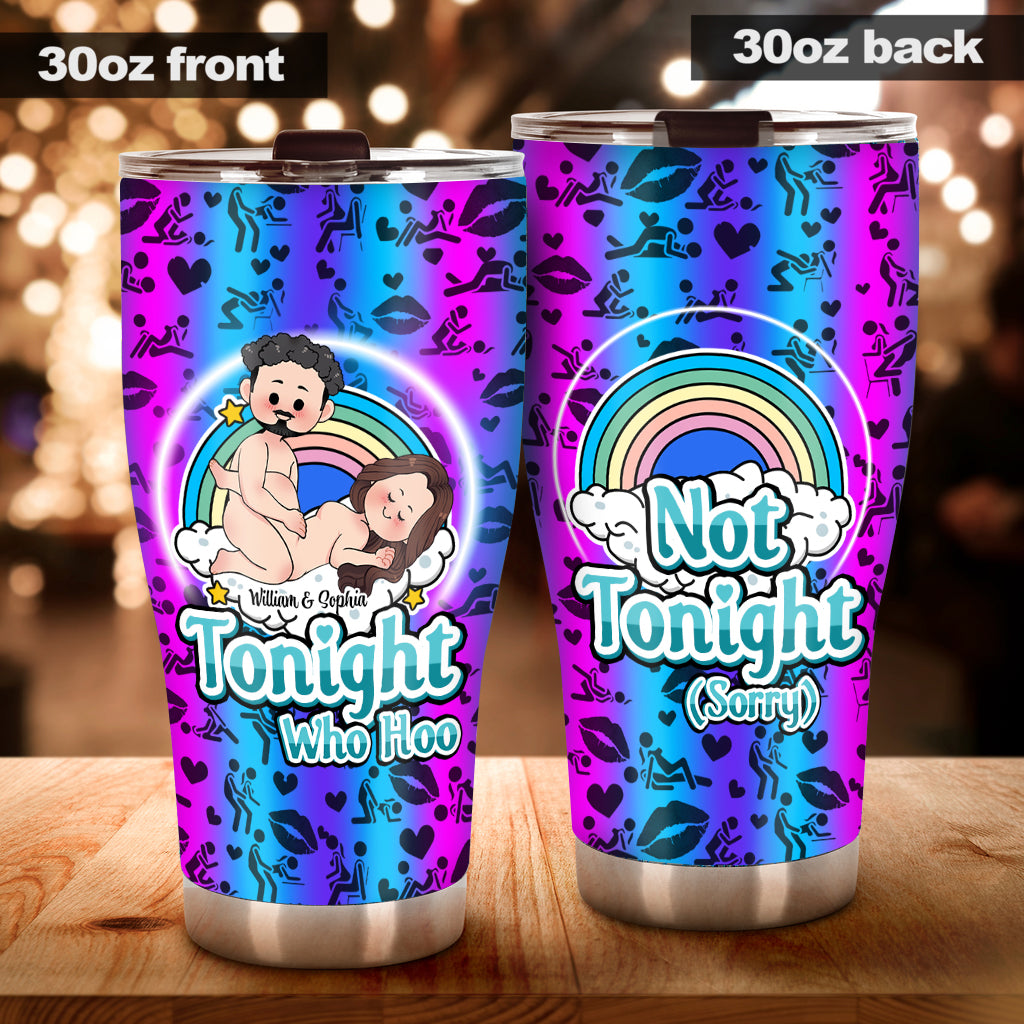 Tonight Who Hoo - Personalized Couple Tumbler
