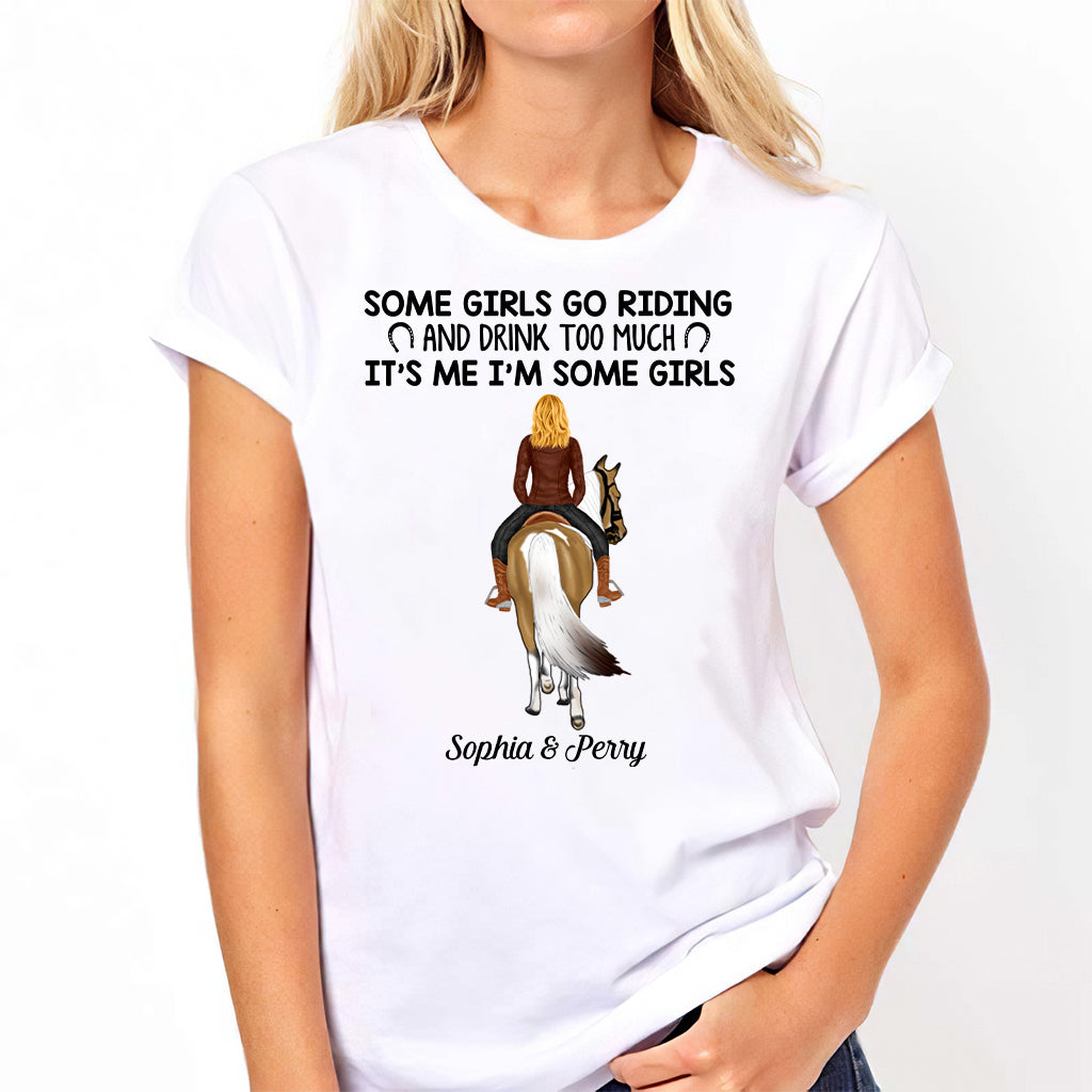 Certaines filles font de l'équitation et boivent trop - T-shirt et sweat à capuche personnalisés sur le thème du cheval