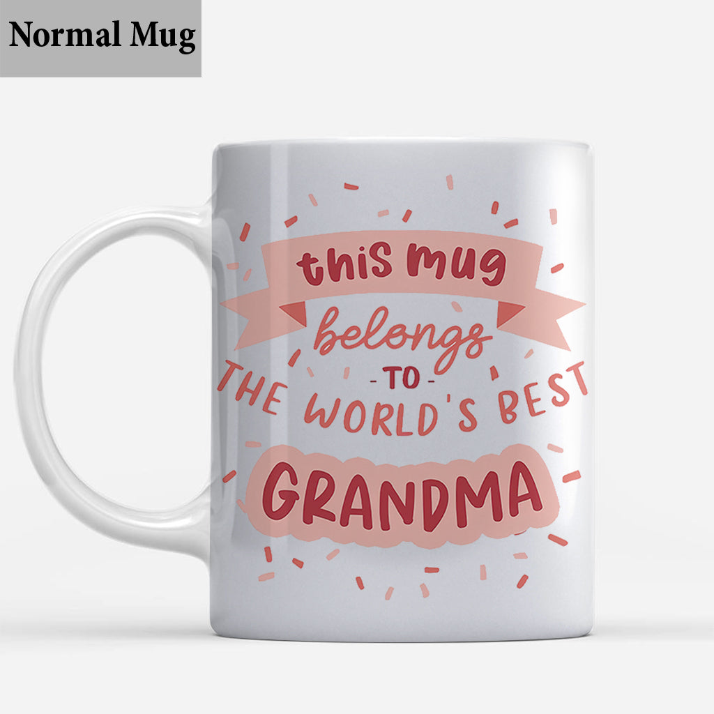 Cette tasse appartient à la meilleure grand-mère - Tasse personnalisée pour grand-mère