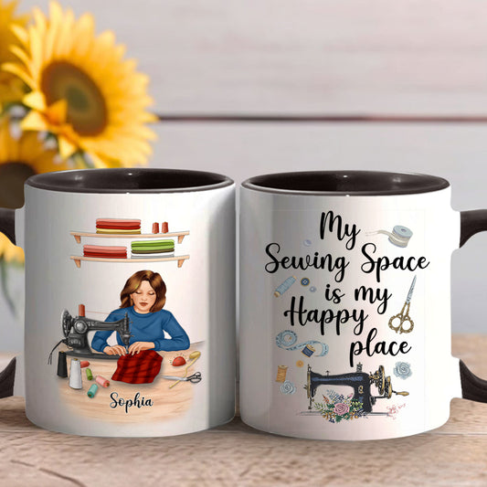 Mon espace couture - Mug personnalisé pour la couture