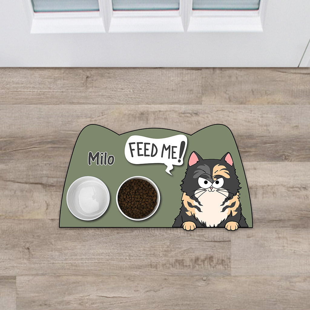 Feed Me! - Personalized Dog Shaped Doormat