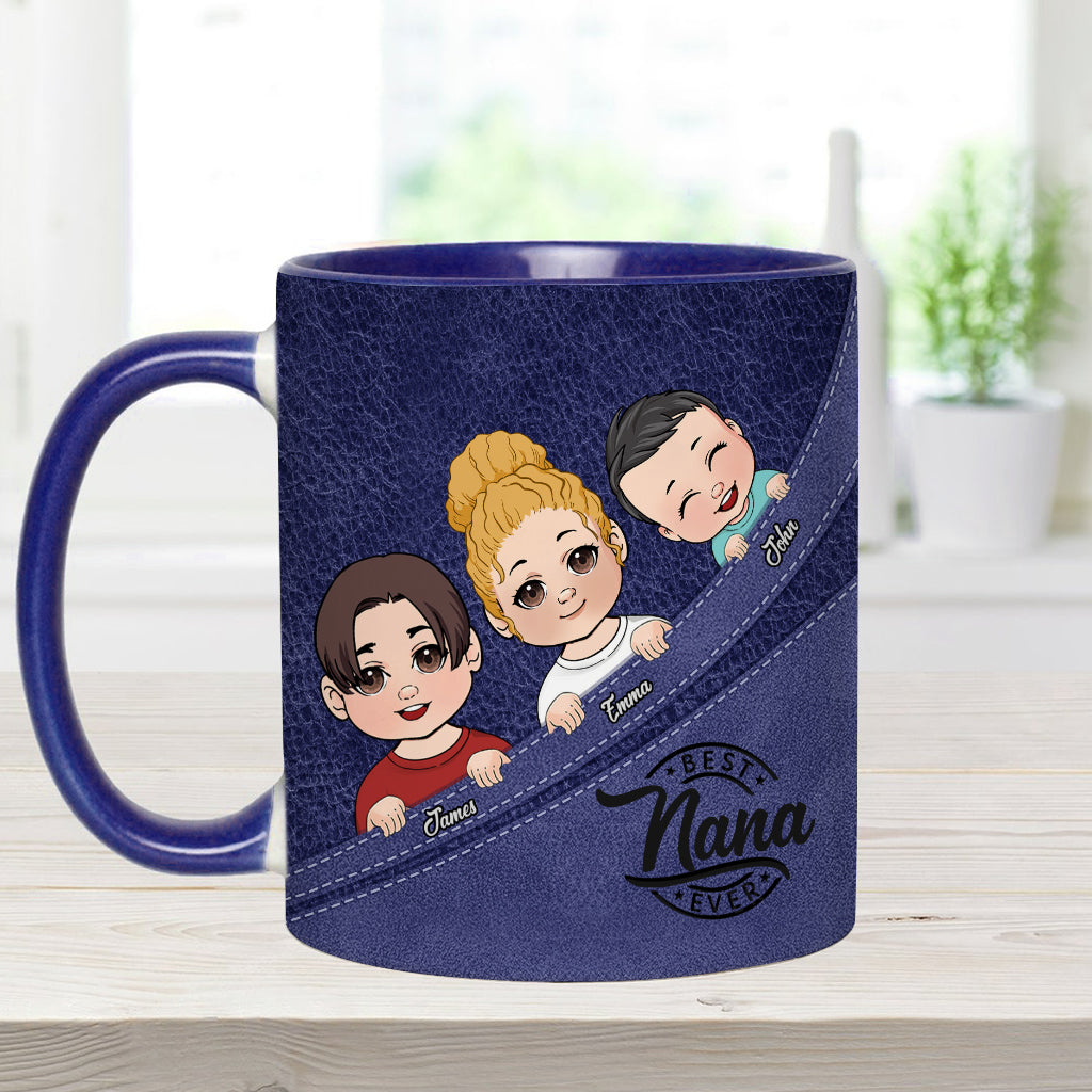 Meilleure grand-mère/meilleur grand-père/papa/maman du monde - Mug personnalisé « Grand-mère »