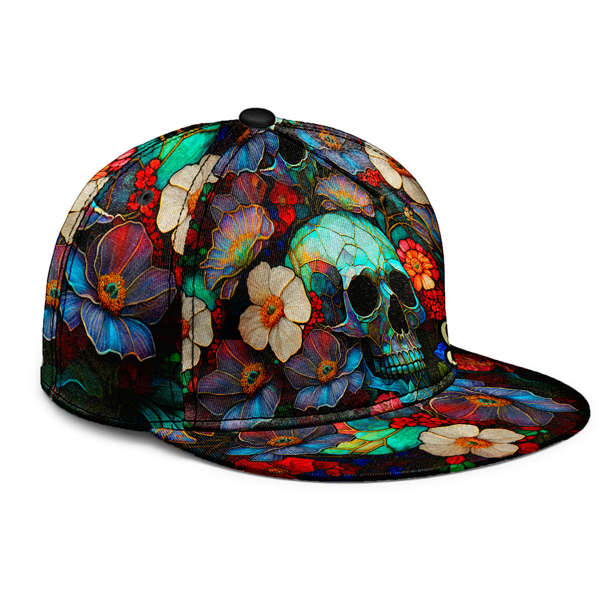 Floral Skull - Personalized Skull Snapback