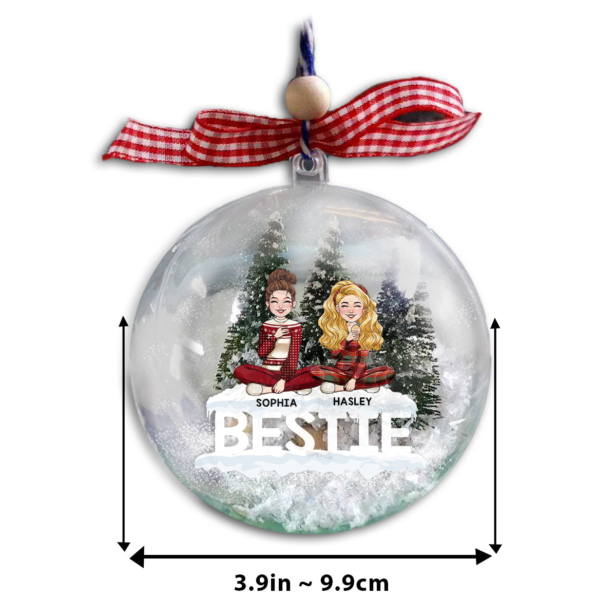Meilleure amie pour toujours - Cadeau pour une amie - Boule à neige personnalisée