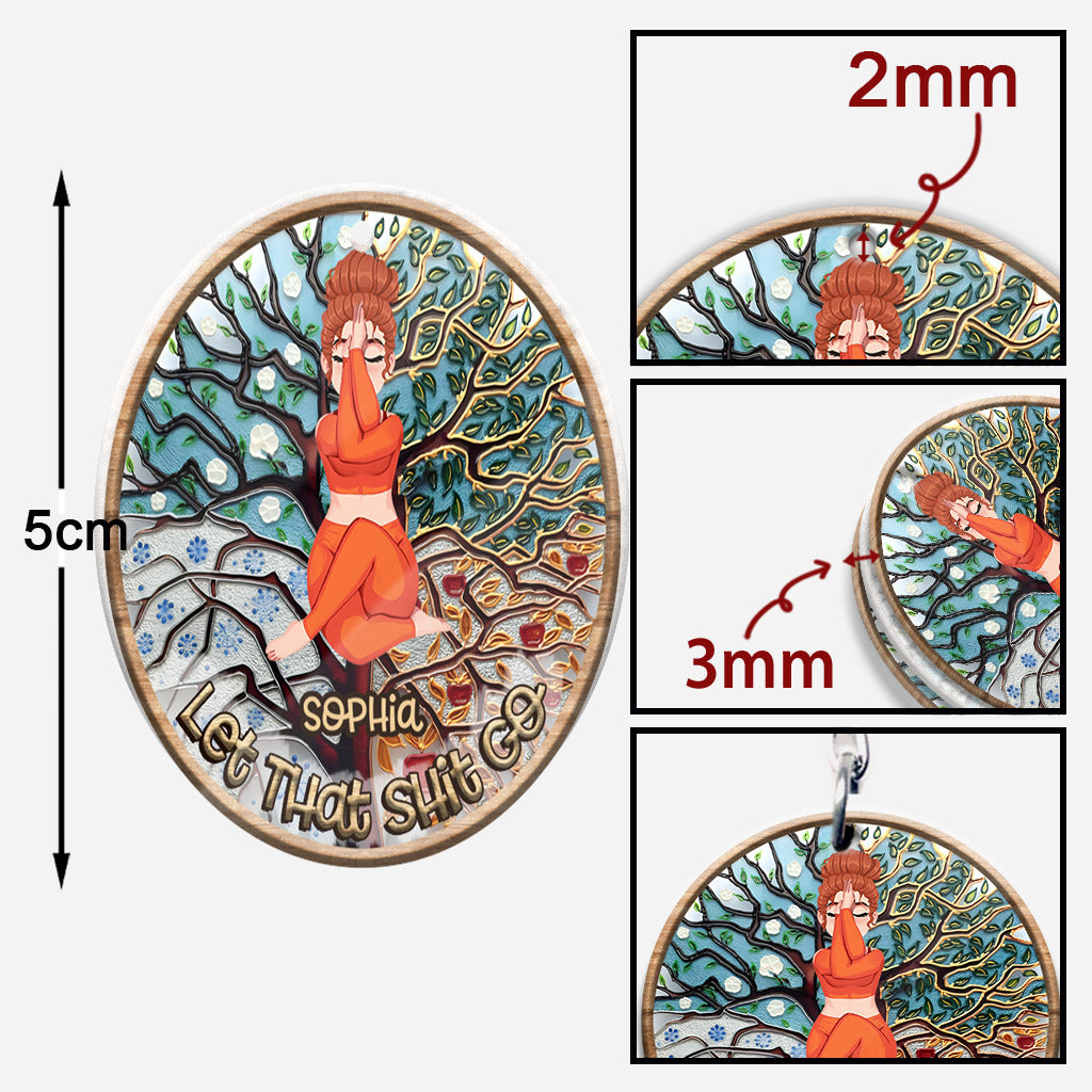 Lâchez prise - Porte-clés de yoga personnalisé