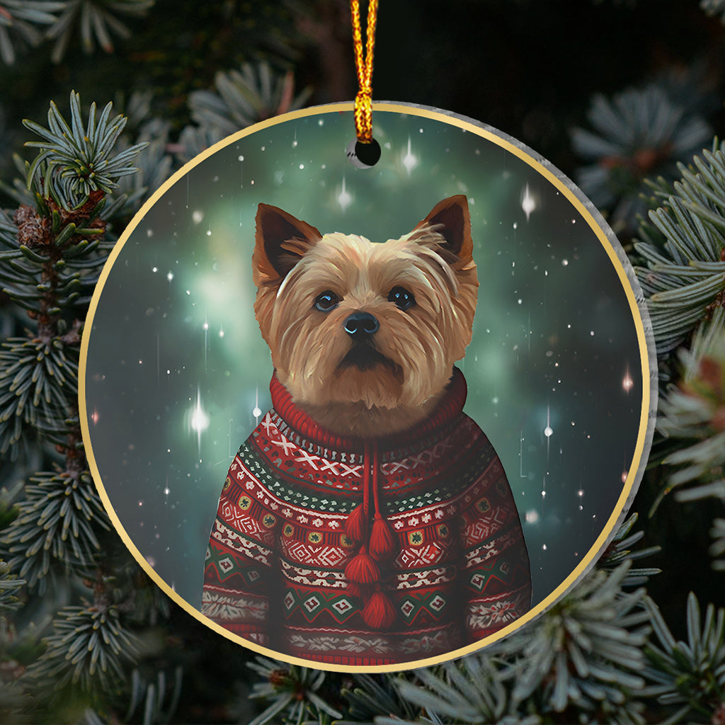 Portrait de Noël personnalisé de votre animal de compagnie - Cadeau pour les amoureux des chiens et des chats - Ornement personnalisé