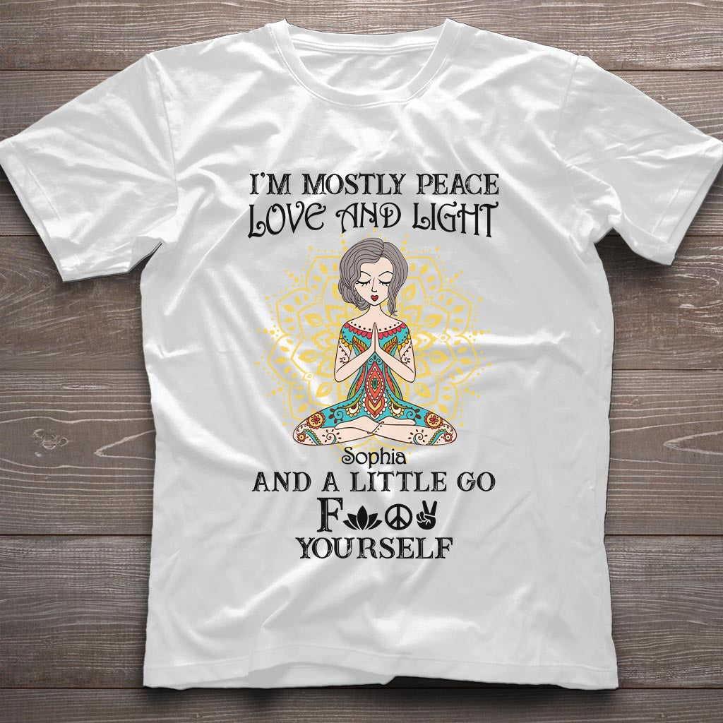 Je suis avant tout paix, amour et lumière - T-shirt et sweat à capuche de yoga personnalisés