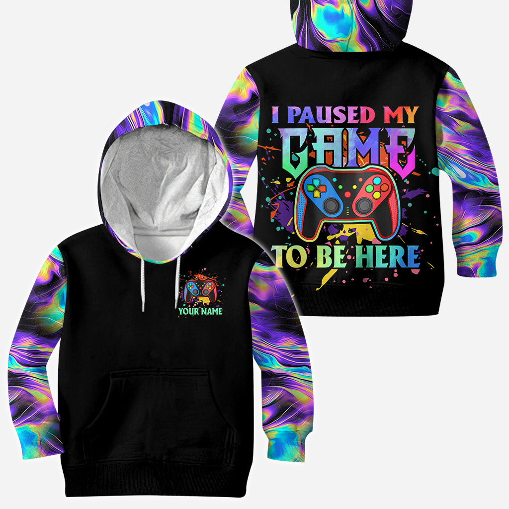 J'ai mis mon jeu en pause pour être ici - T-shirt personnalisé inspiré des jeux vidéo
