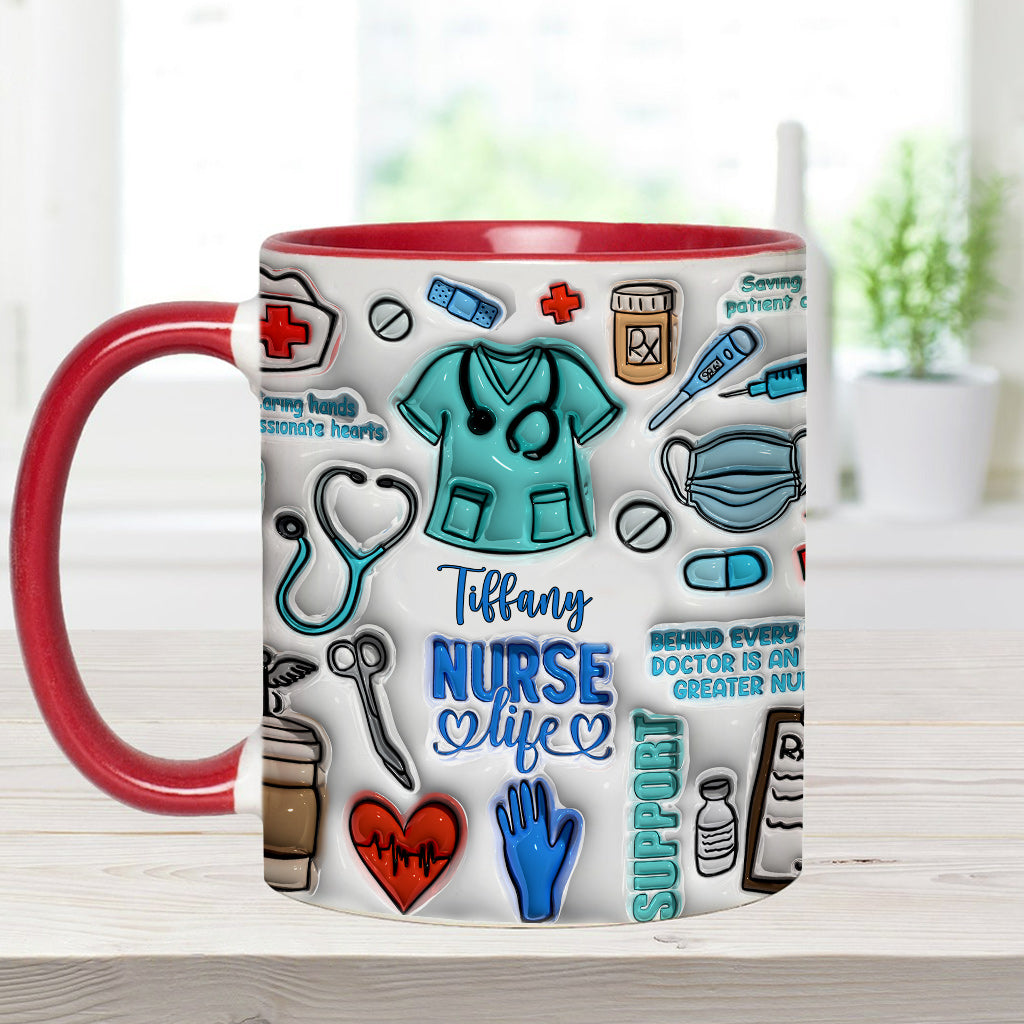 Vie d'infirmière - Mug personnalisé « Infirmière »