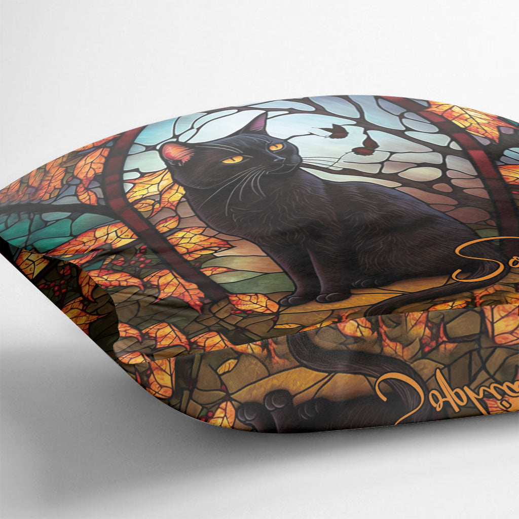 Coussin décoratif personnalisé Chat Noir