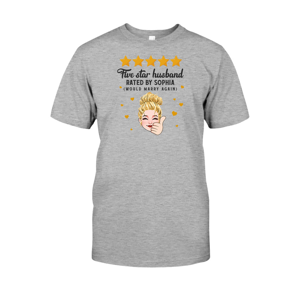 T-shirt et sweat à capuche personnalisés « Mari et Femme Cinq Étoiles »