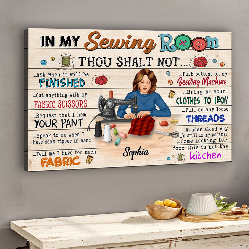 Mon atelier de couture - Toile et affiche de couture personnalisées