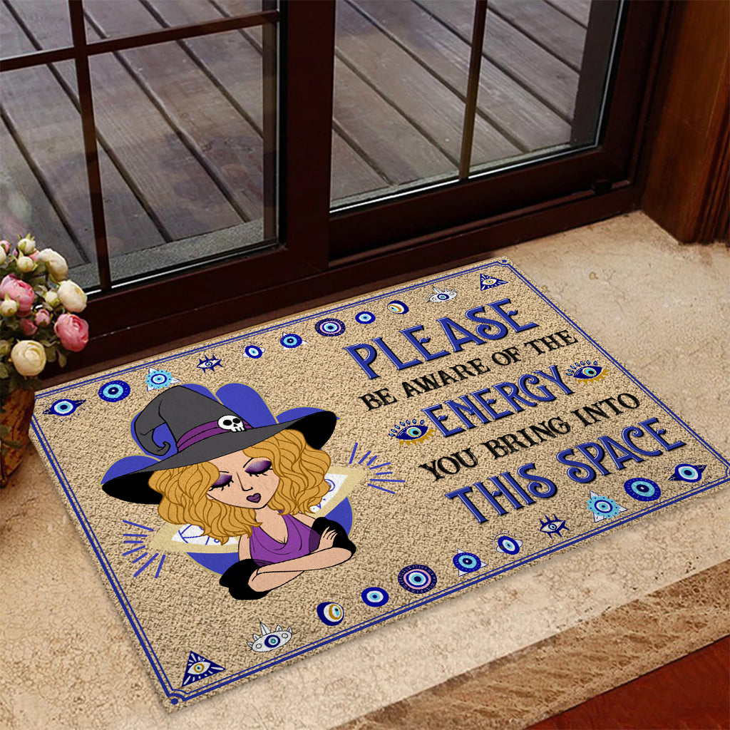 Attention ! Paillasson de sorcière personnalisé