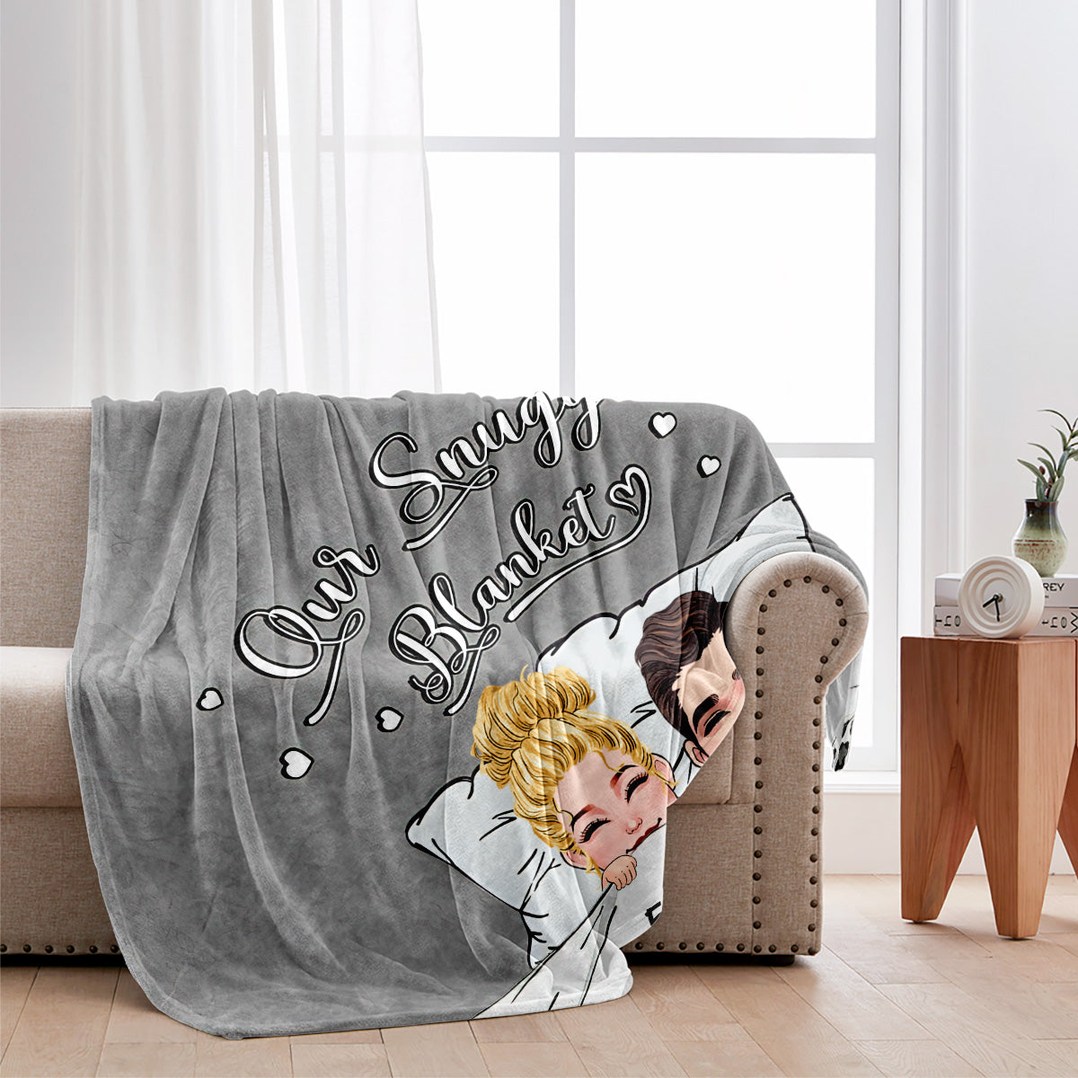 Notre couverture douillette - Couverture personnalisée pour couple