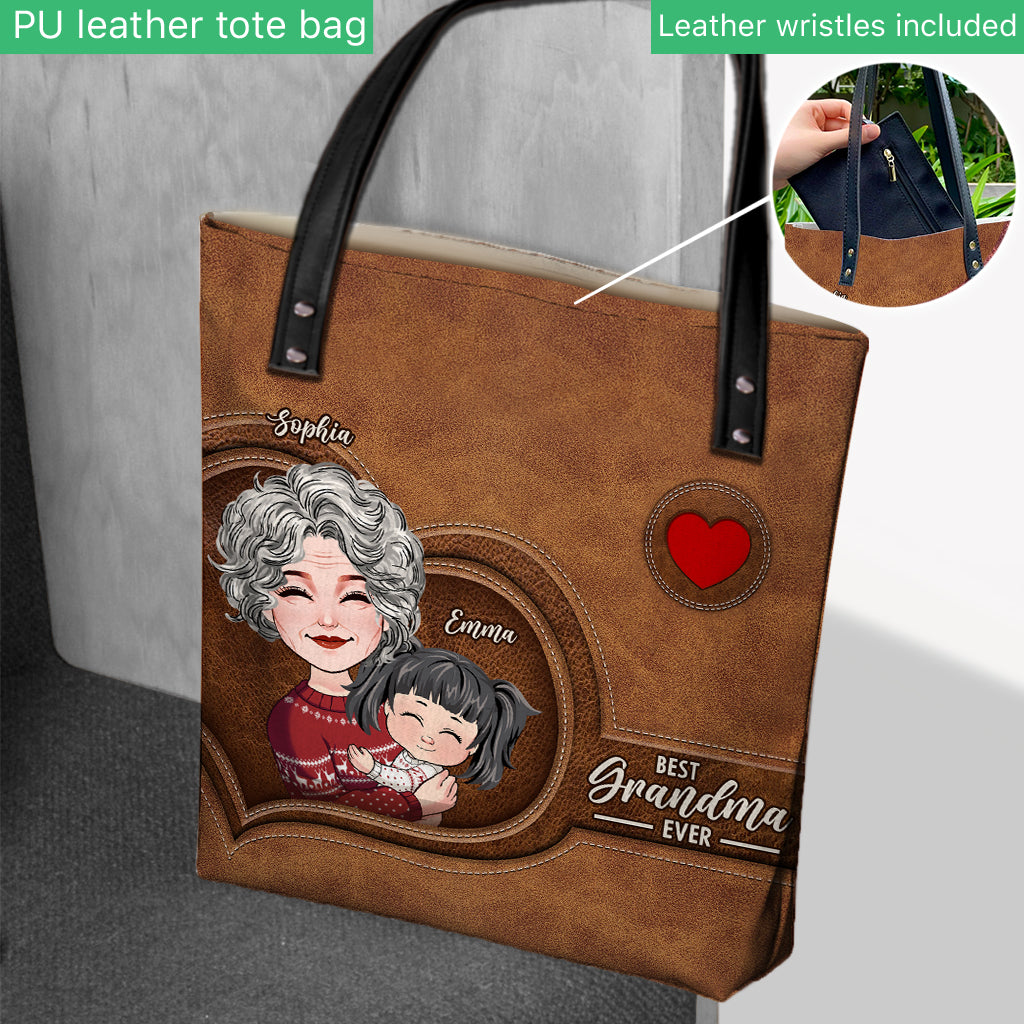 Meilleure grand-mère du monde - Sac fourre-tout personnalisé pour grand-mère