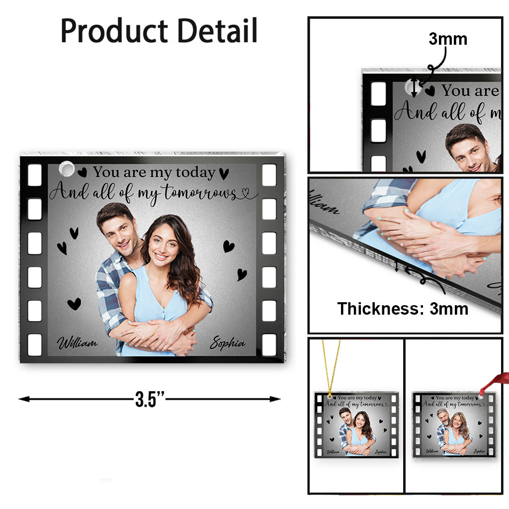 Tu es mon aujourd'hui et tous mes demains - Ornement personnalisé pour couple