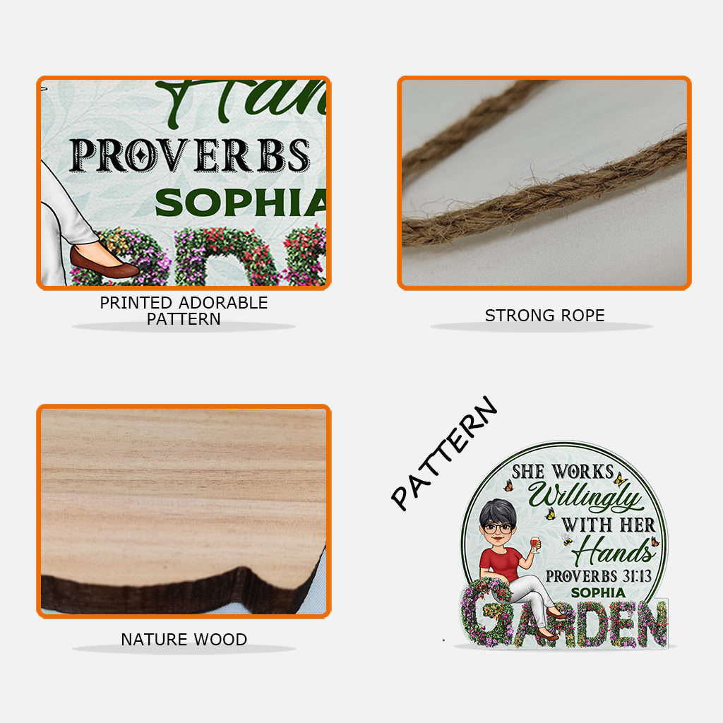 Attention à la folle aux plantes ! – Panneau de jardinage personnalisé en bois