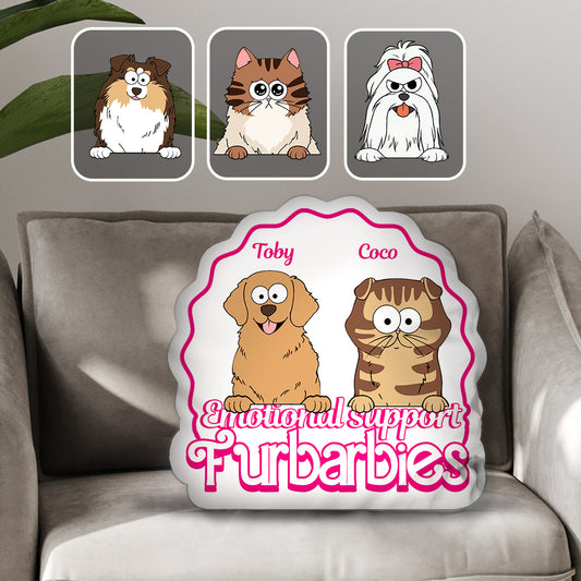 Soutien émotionnel - Cadeau pour les amoureux des chiens et des chats - Coussin personnalisé