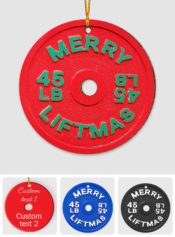 Joyeux Liftmas - Ornement de fitness personnalisé