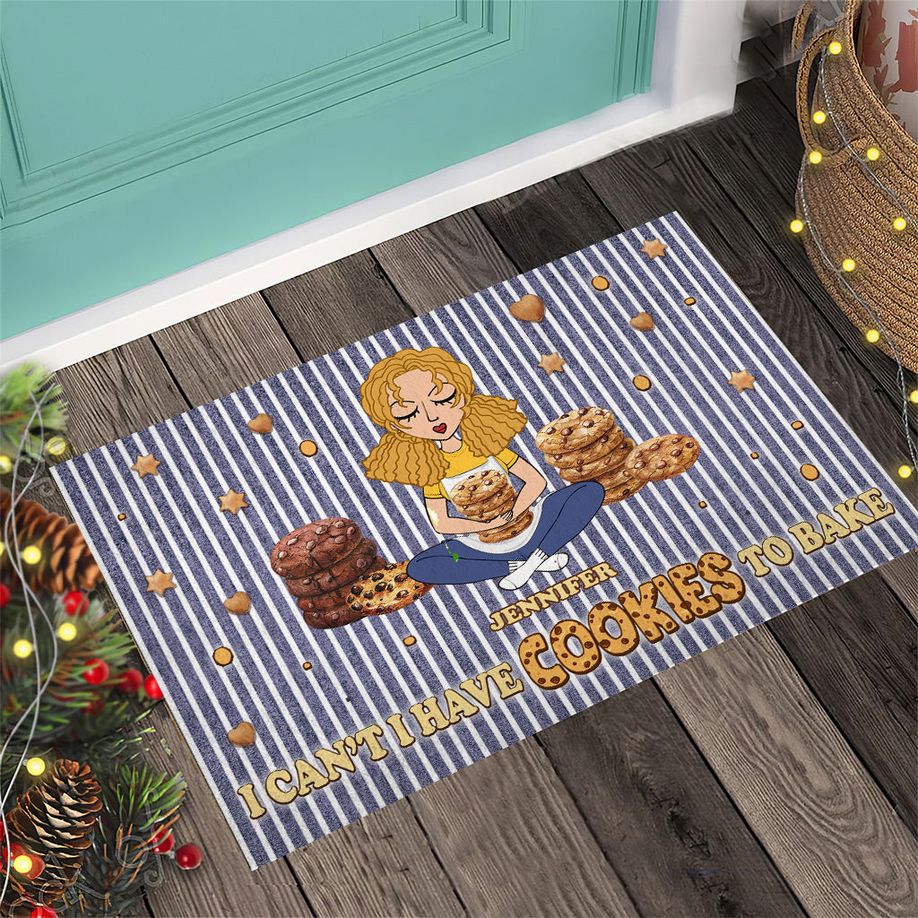 Je ne peux pas, j'ai des biscuits à faire ! – Paillasson personnalisé pour la pâtisserie
