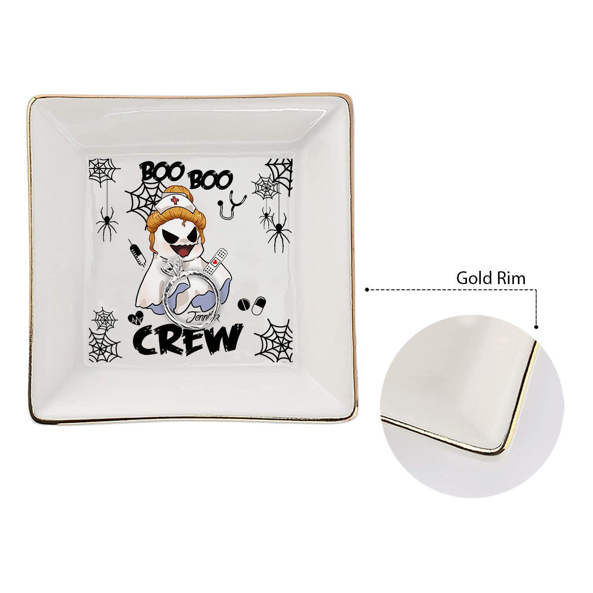 Boo Boo Crew - Personalized Nurse Jewelry Dish