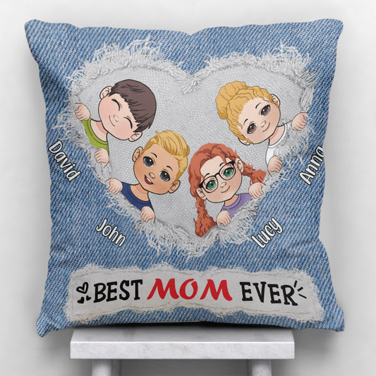 Meilleure maman du monde - Coussin décoratif personnalisé pour maman