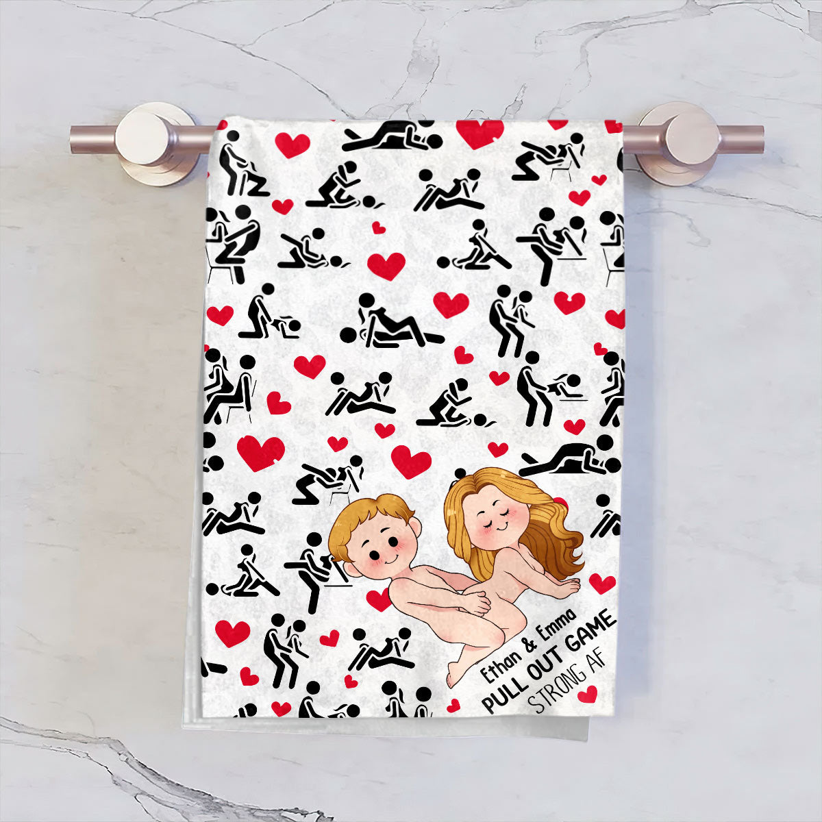 Jeu à retirer - Serviette de golf personnalisée pour couple