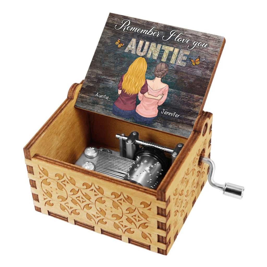 Remember We Love You - Gift for mom, grandma, aunt - Personalized Hand Crank Music Box