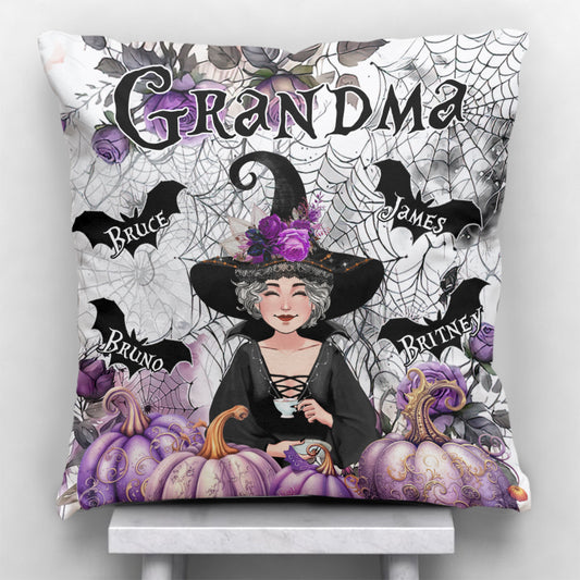 Coussin décoratif personnalisé « Grand-mère Sorcière »