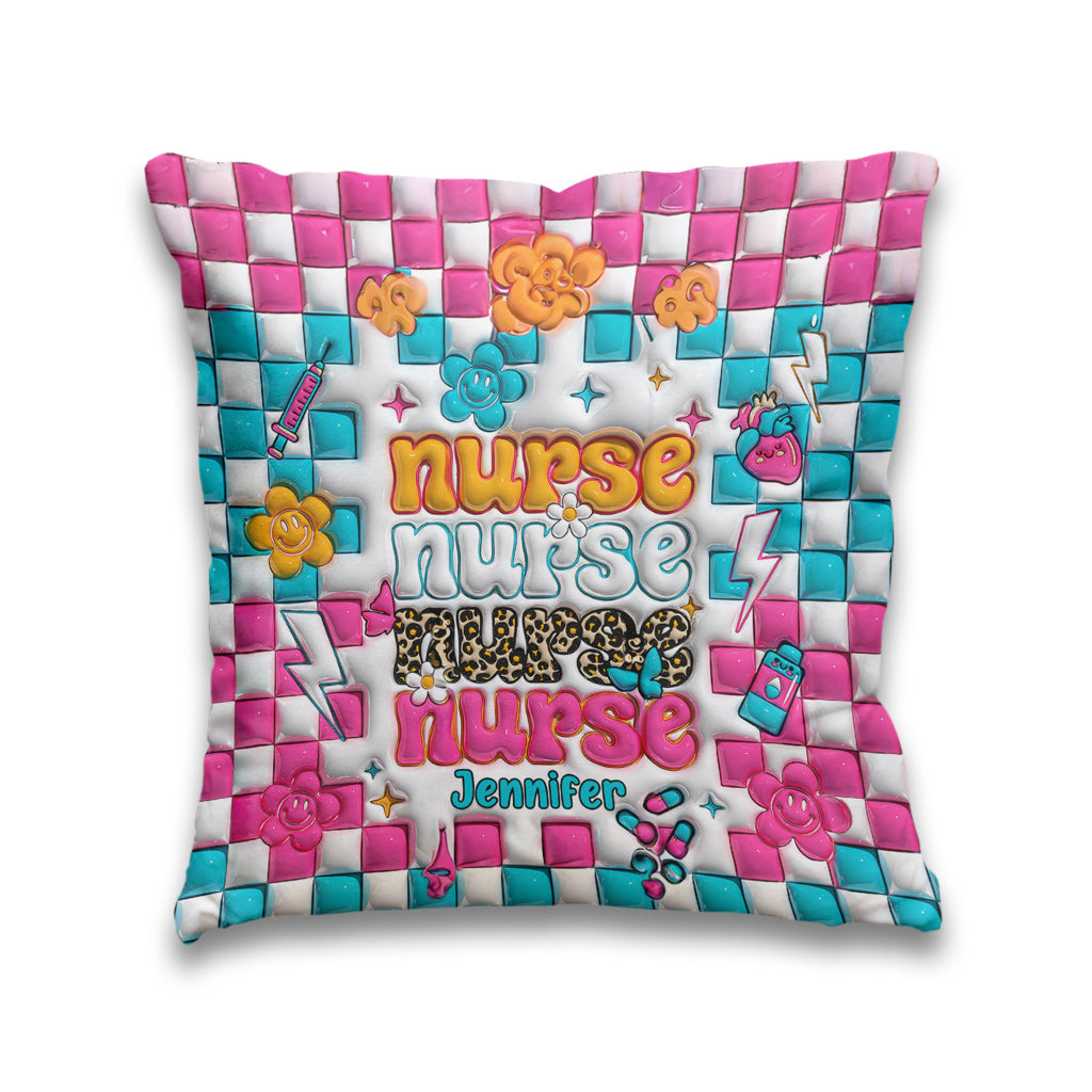 Vie d'infirmière - Coussin décoratif personnalisé pour infirmière