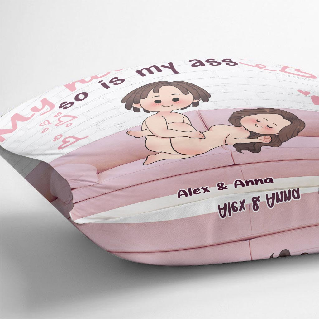 Mon cœur est à toi - Coussin décoratif personnalisé pour couple