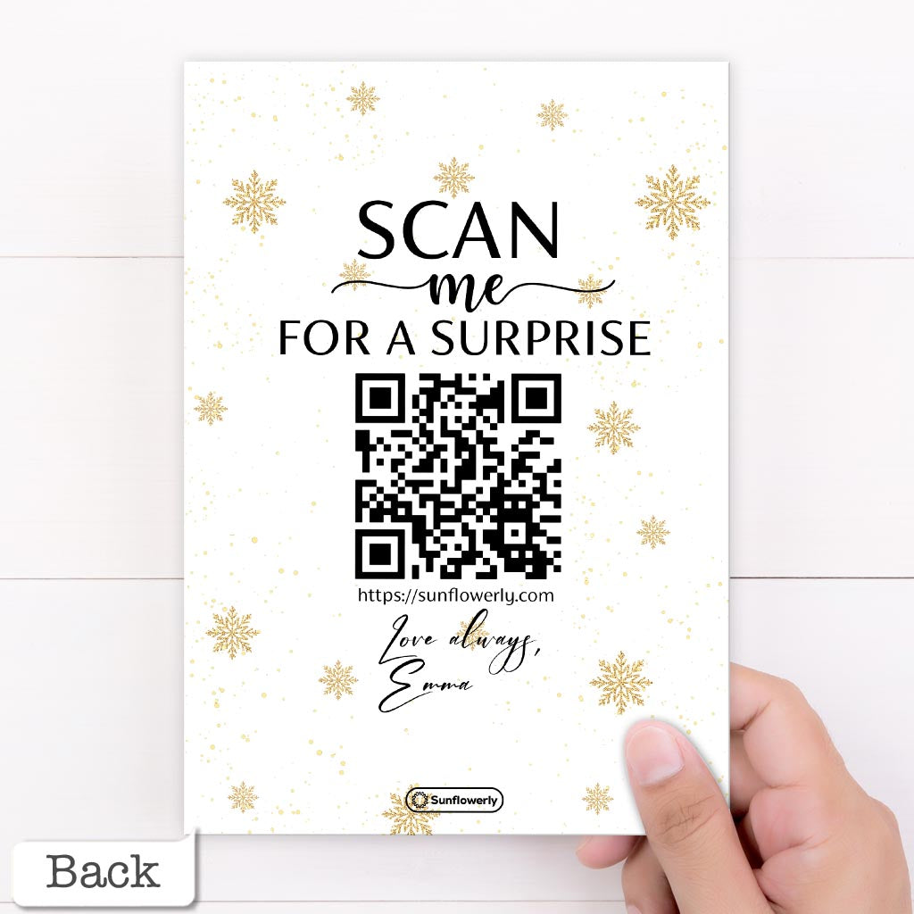 Je t'aime quoi qu'il arrive - Carte de vœux personnalisée avec QR code « Je t'aime de toute façon »