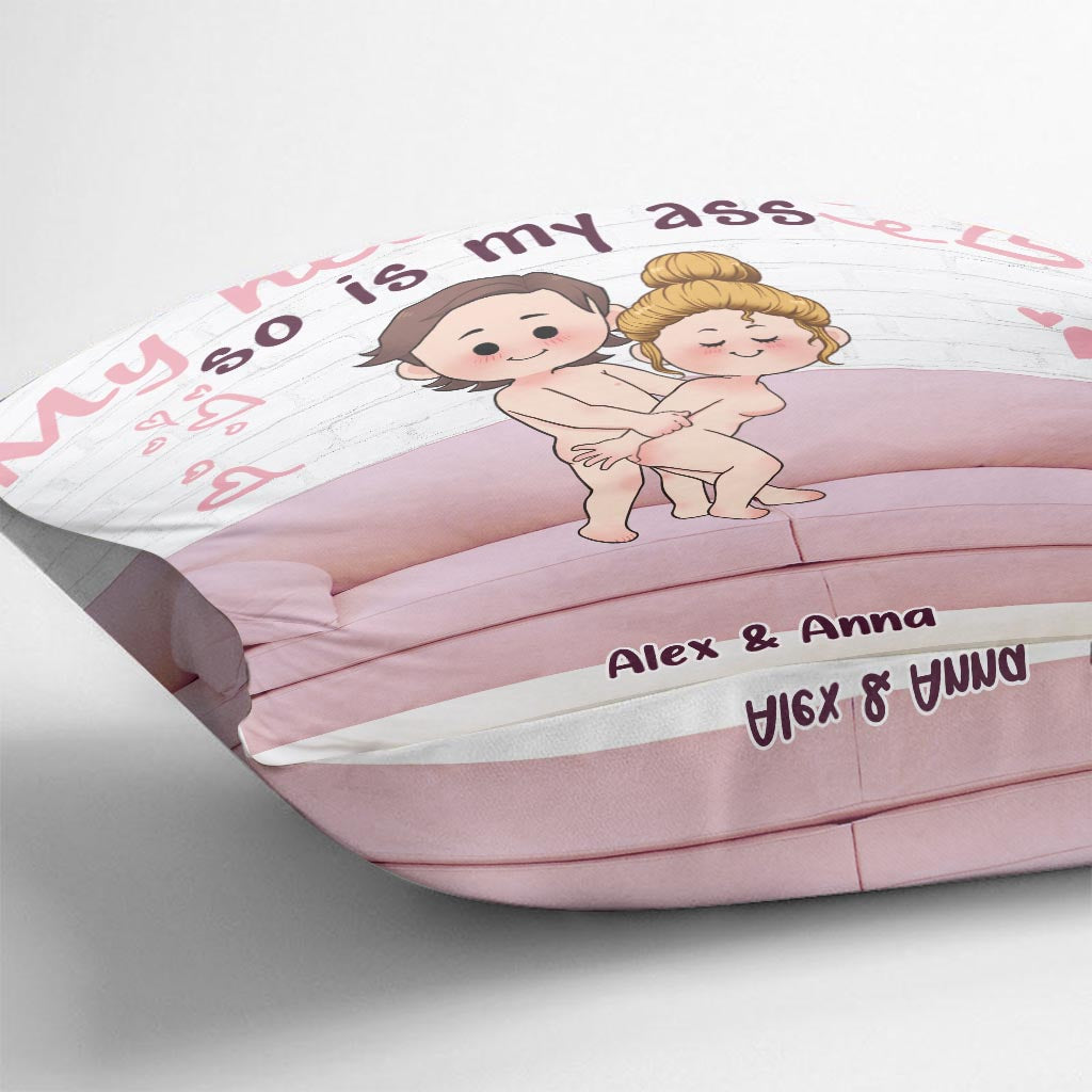 Mon cœur est à toi - Coussin décoratif personnalisé pour couple