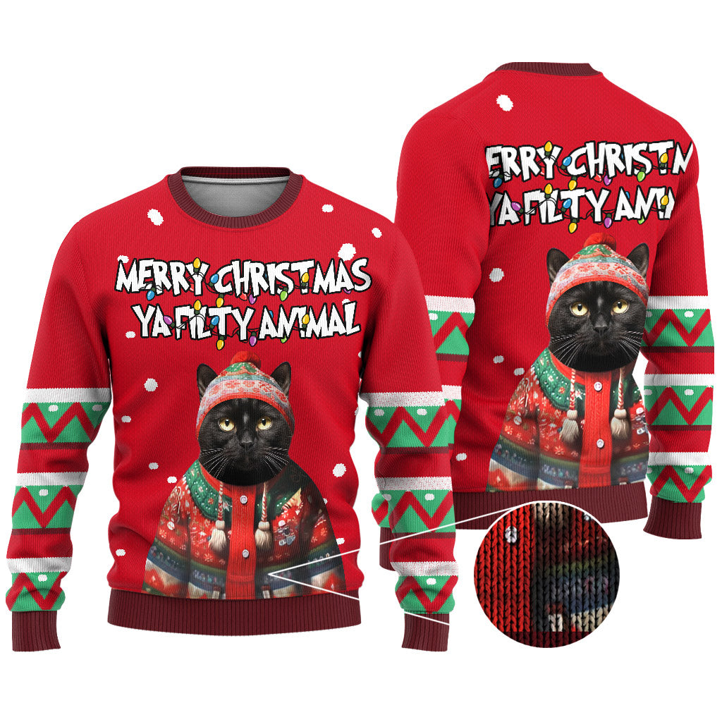 Joyeux Noël Ya Filty Anima - Pull moche personnalisé pour chien