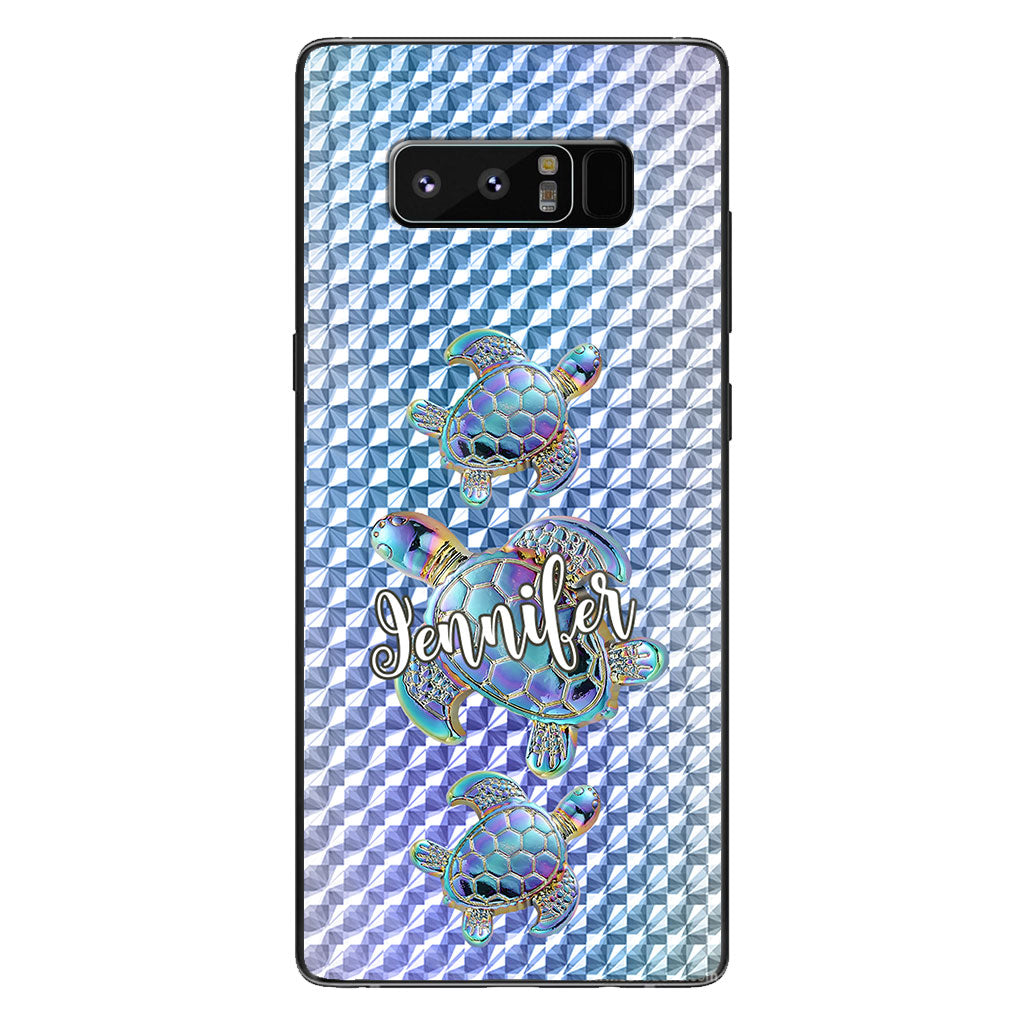 Salty Lil Beach - Personalized Turtle Clear Phone Case
